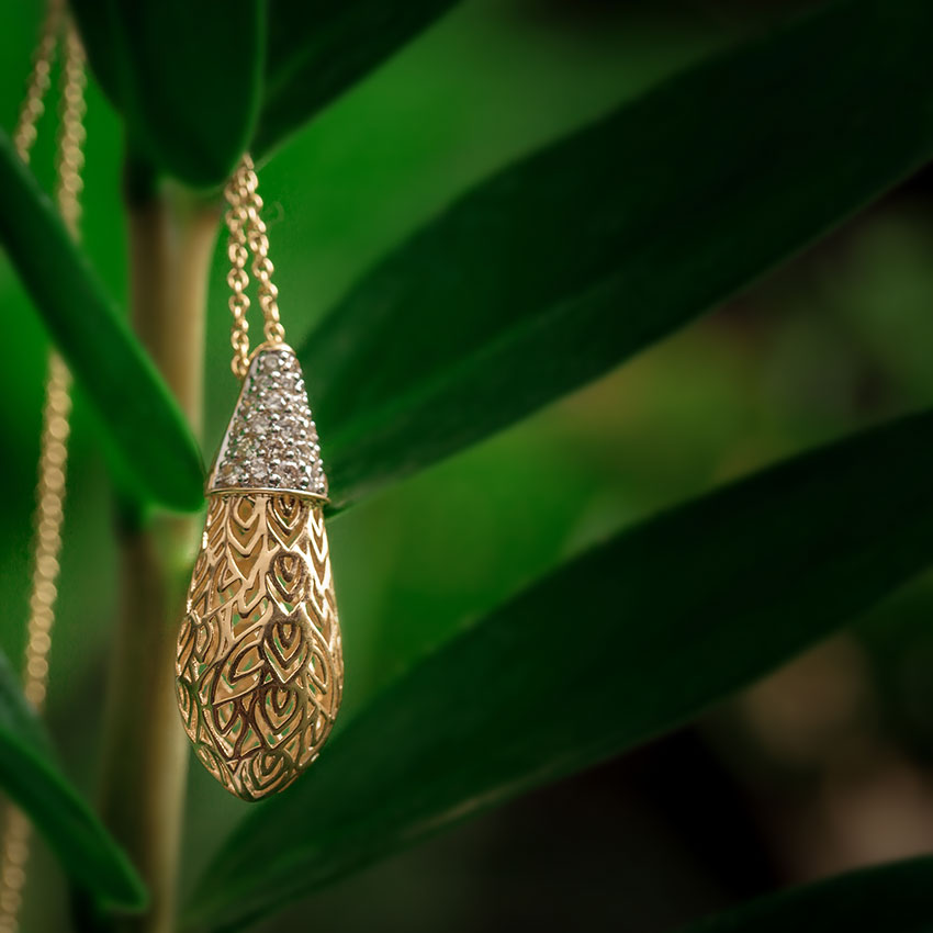 Bodhi Leaf Diamond Pendant Bodhi Leaf Diamond Pendant