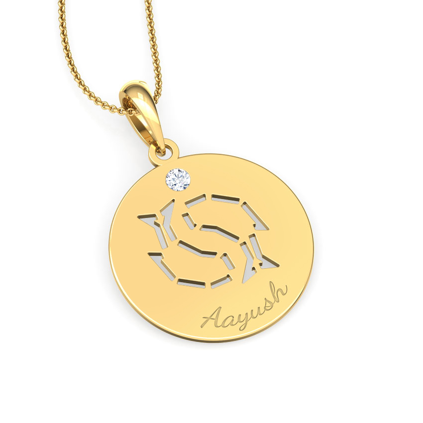 Pisces Personalised Zodiac Pendant