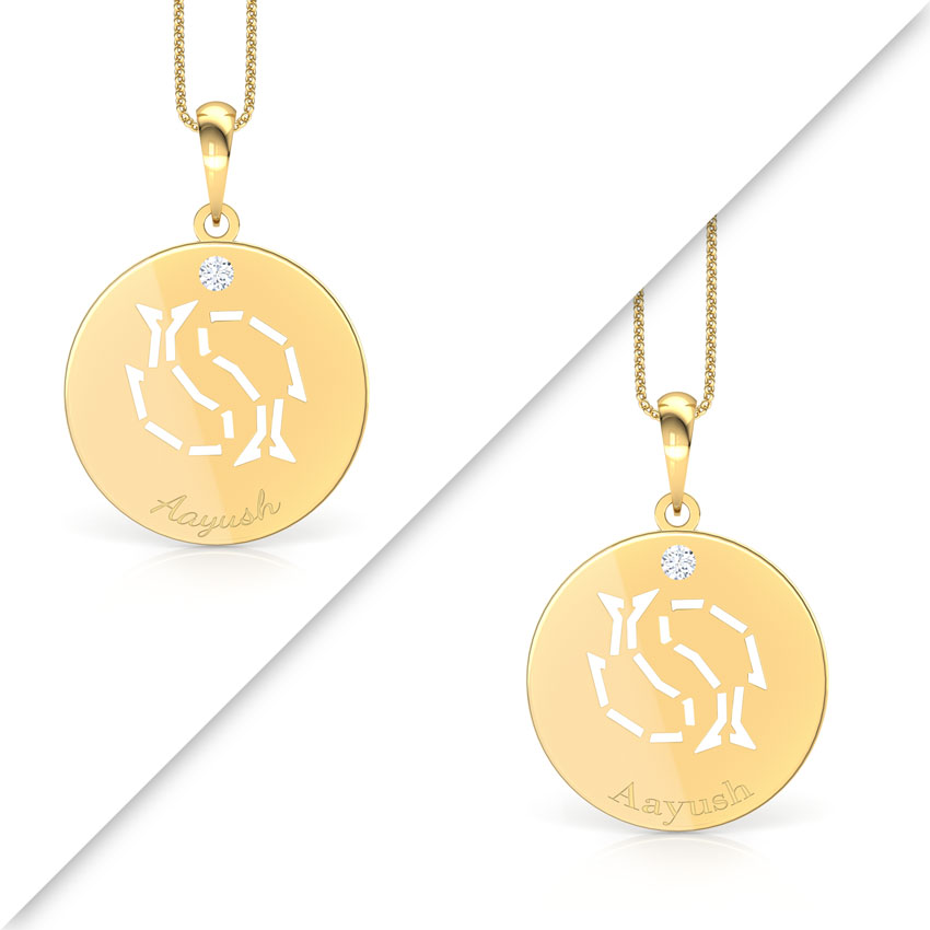 Pisces Personalised Zodiac Pendant