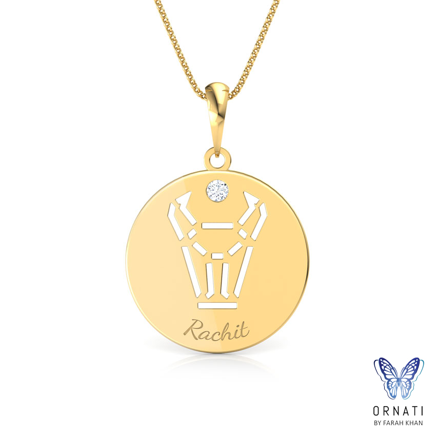 Taurus Personalised Zodiac Pendant