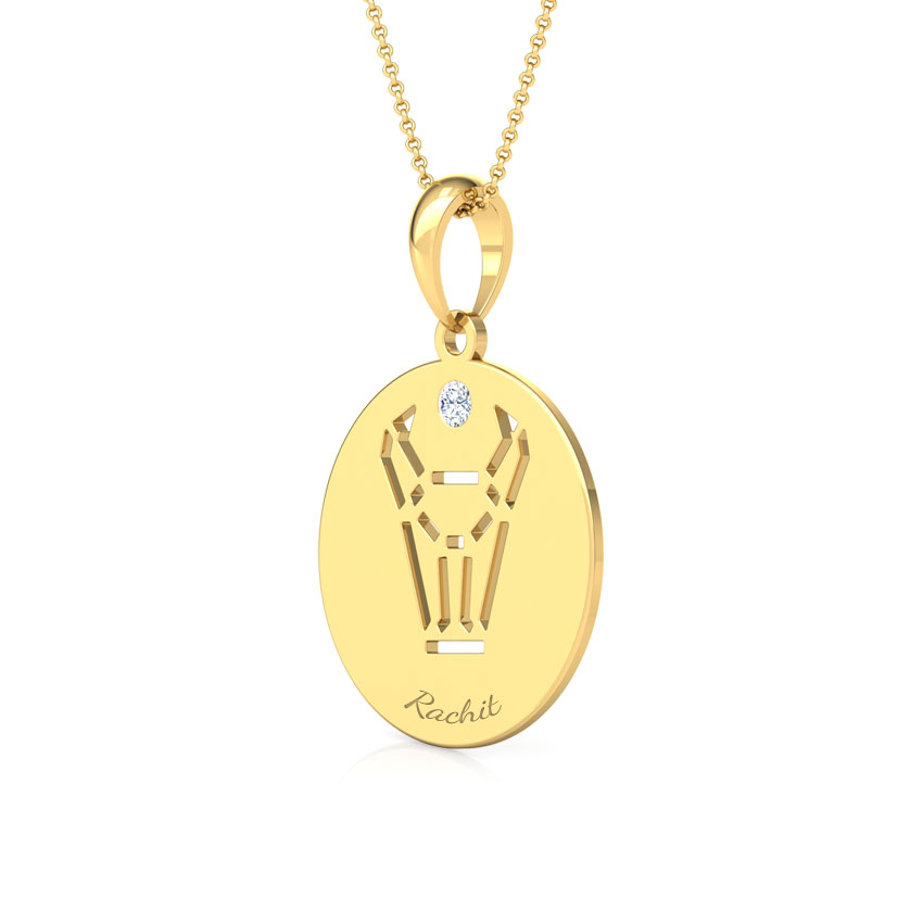 Taurus Personalised Zodiac Pendant