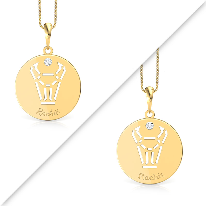 Taurus Personalised Zodiac Pendant