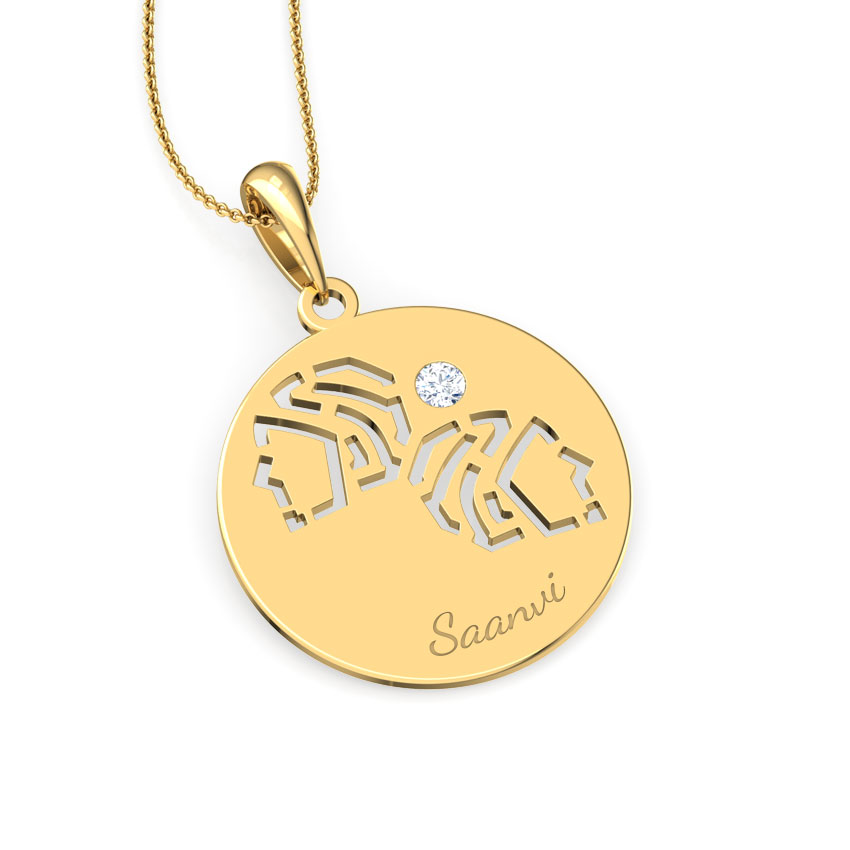 Gemini Personalised Zodiac Pendant