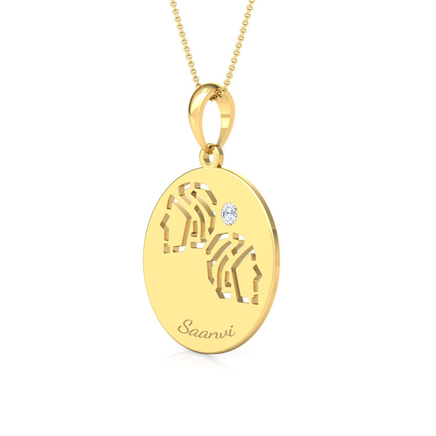 Gemini Personalised Zodiac Pendant