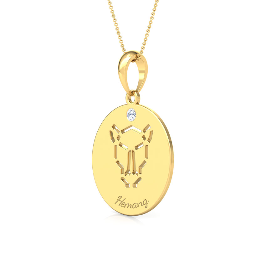 Leo Personalised Zodiac Pendant