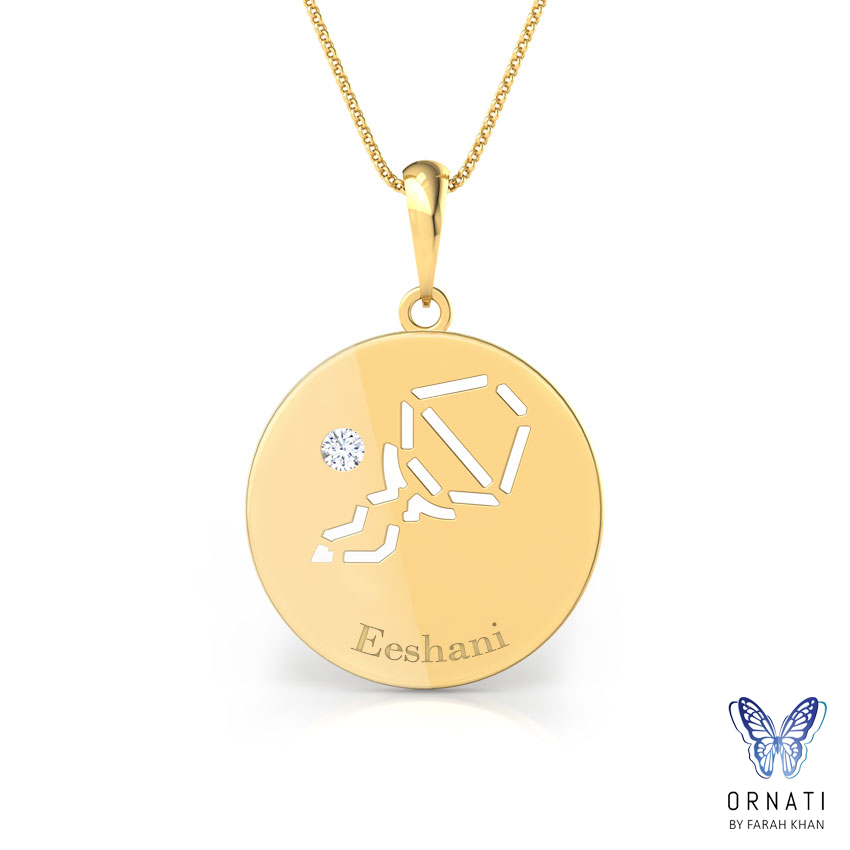 Aquarius Personalised Zodiac Pendant