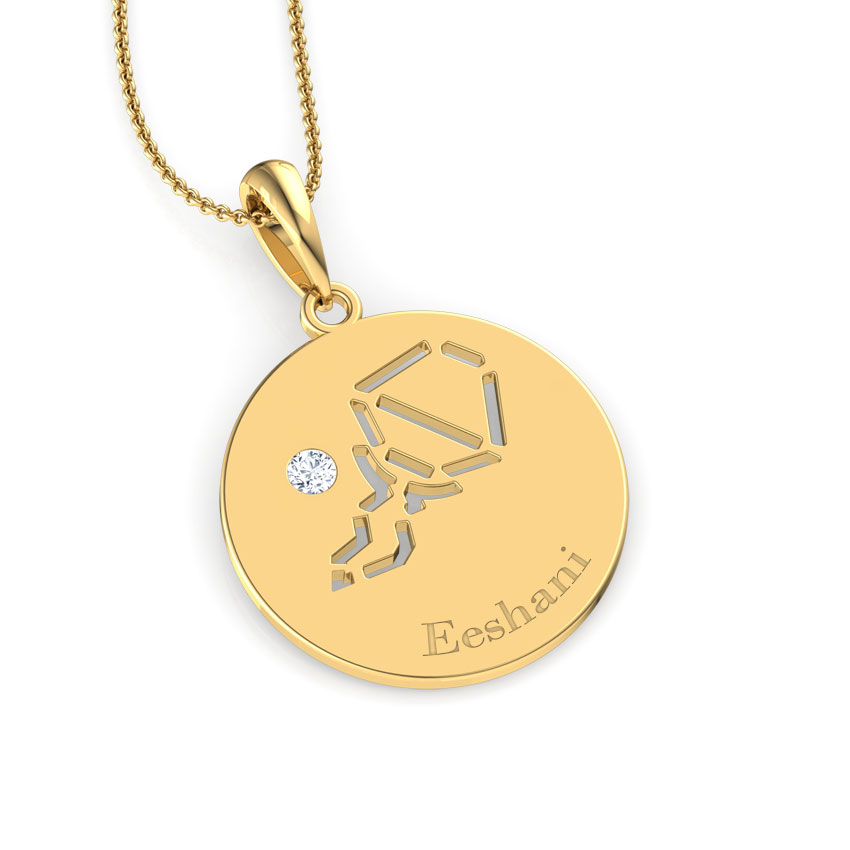 Aquarius Personalised Zodiac Pendant
