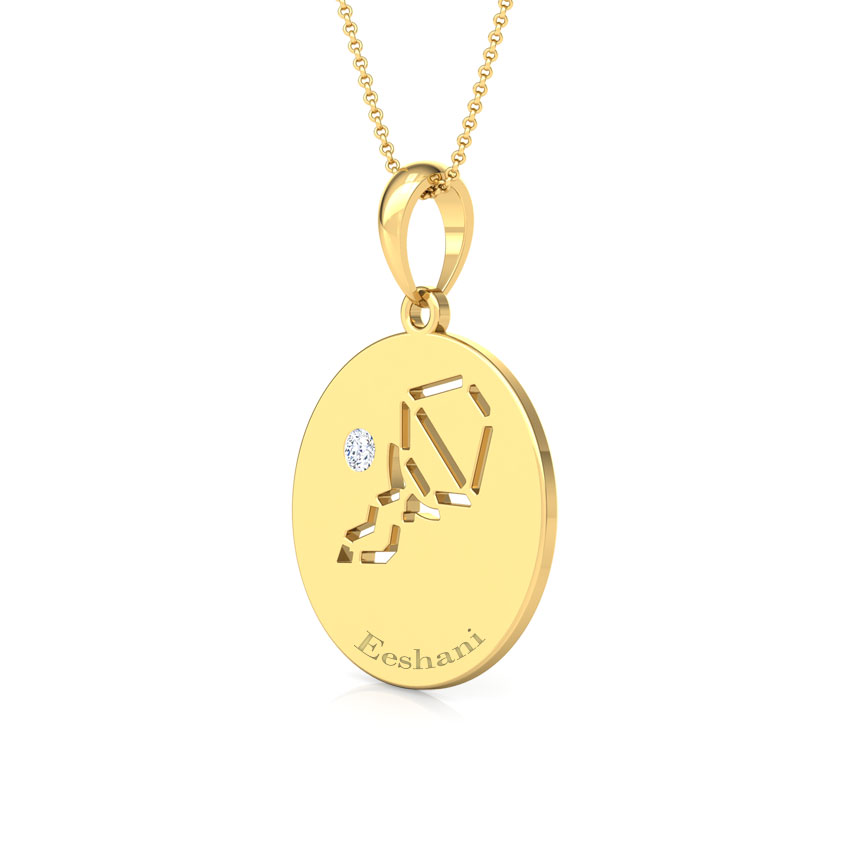 Aquarius Personalised Zodiac Pendant