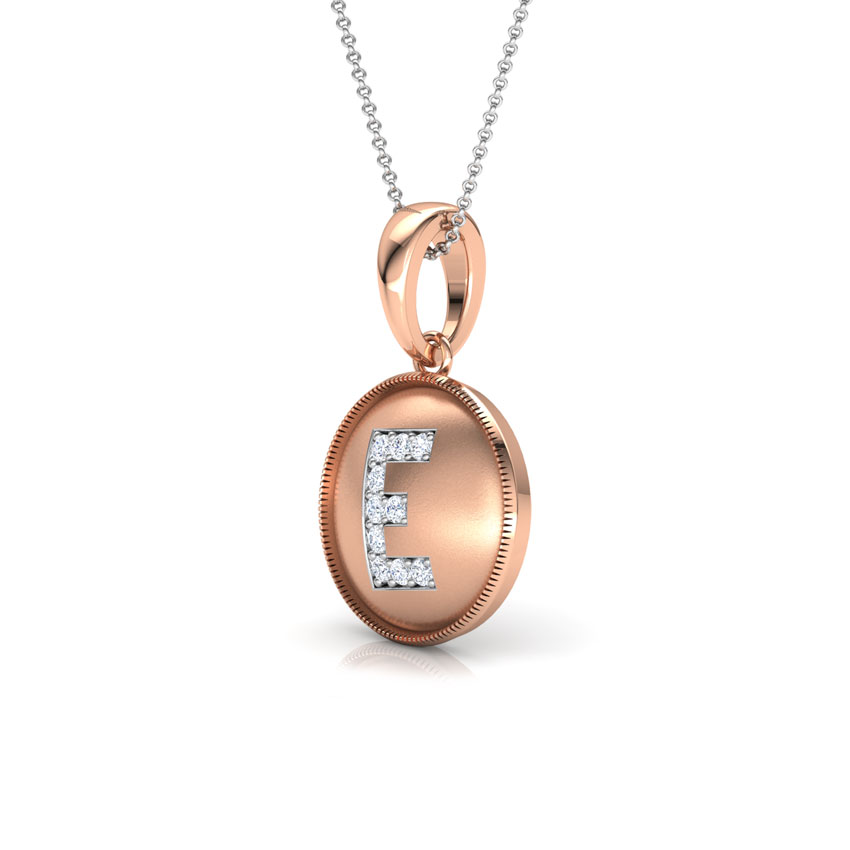 Alphabet E Diamond Pendant Alphabet E Diamond Pendant
