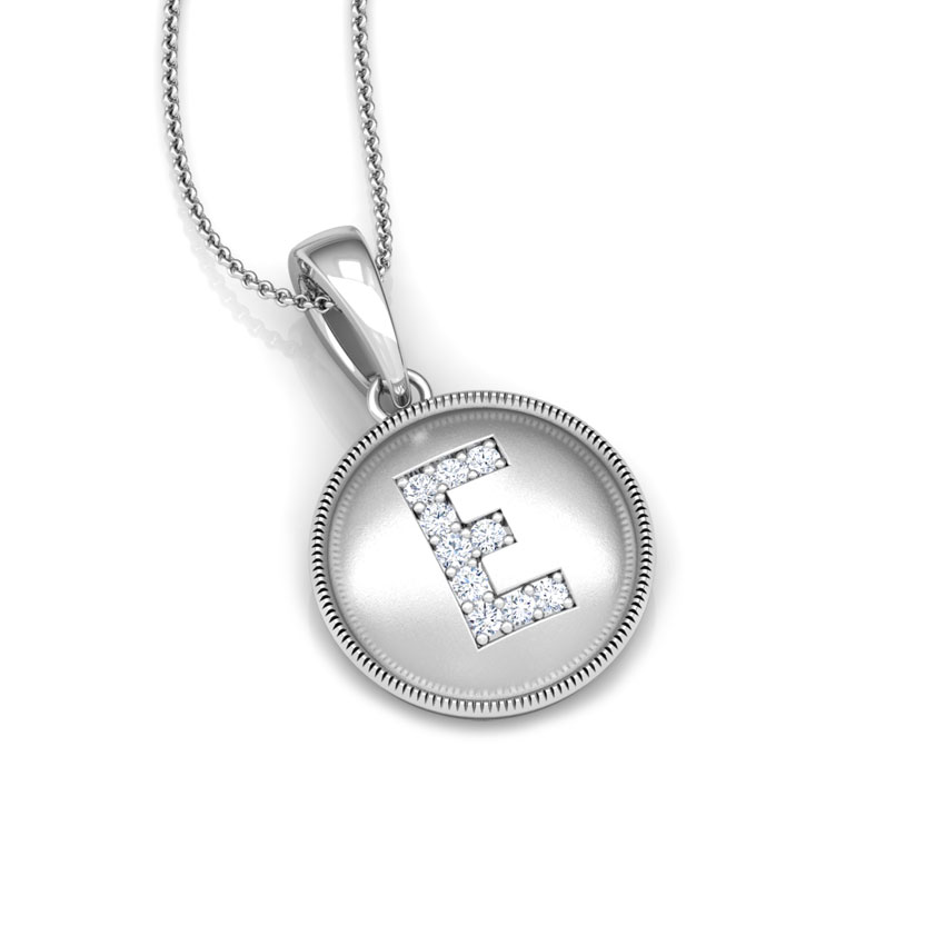 Alphabet E Diamond Pendant Alphabet E Diamond Pendant