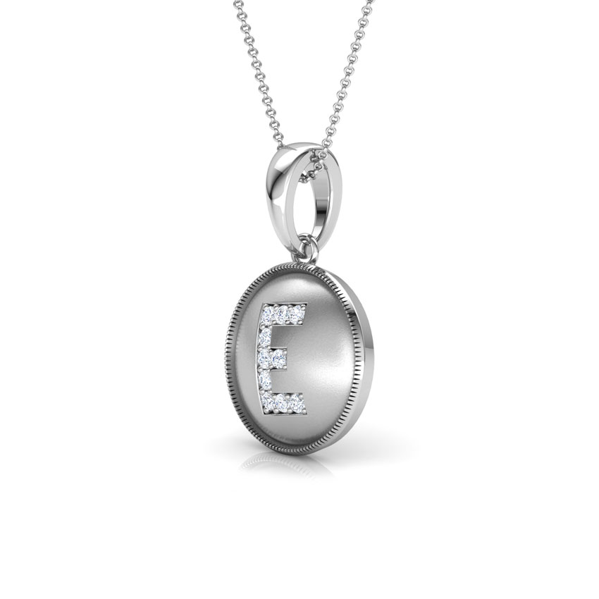 Alphabet E Diamond Pendant Alphabet E Diamond Pendant