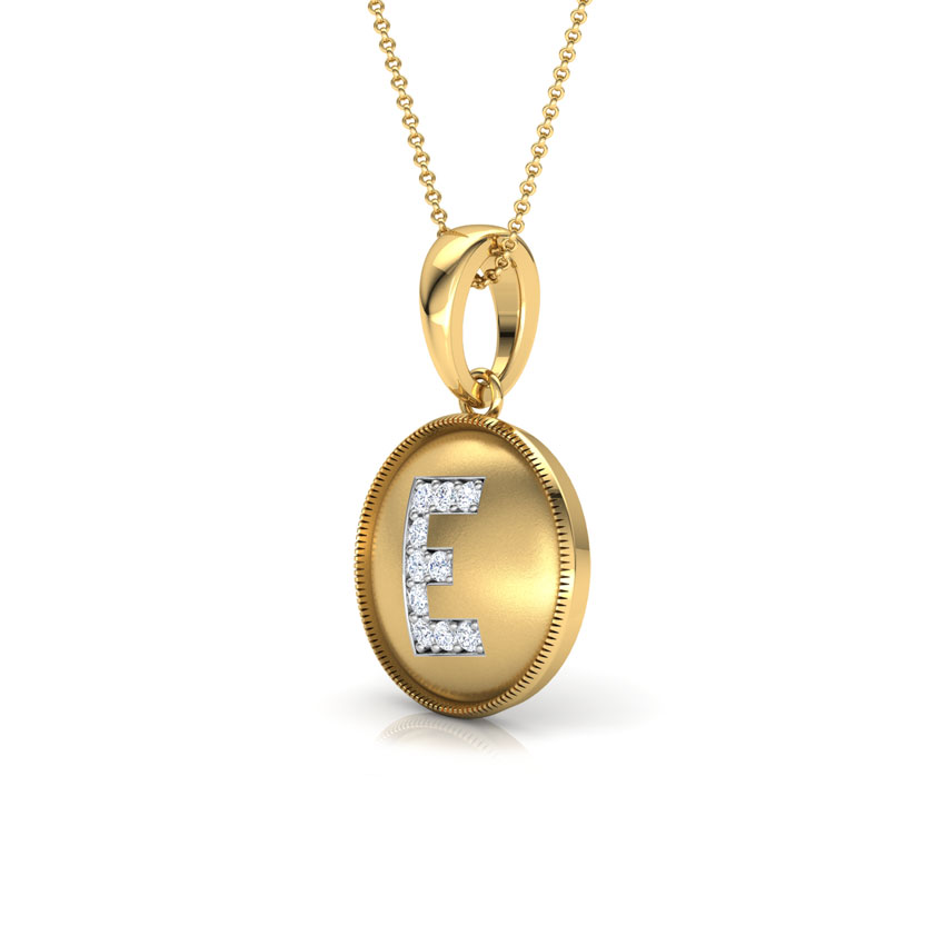 Alphabet E Diamond Pendant Alphabet E Diamond Pendant
