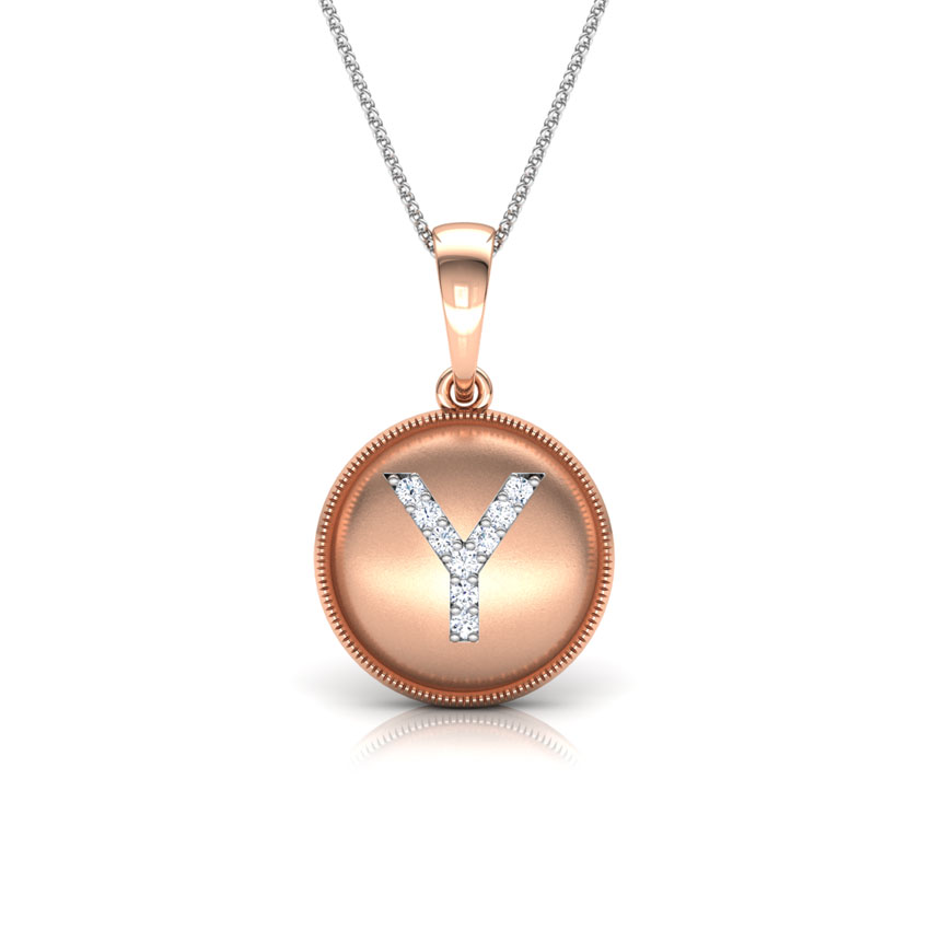 Alphabet Y Diamond Pendant Alphabet Y Diamond Pendant