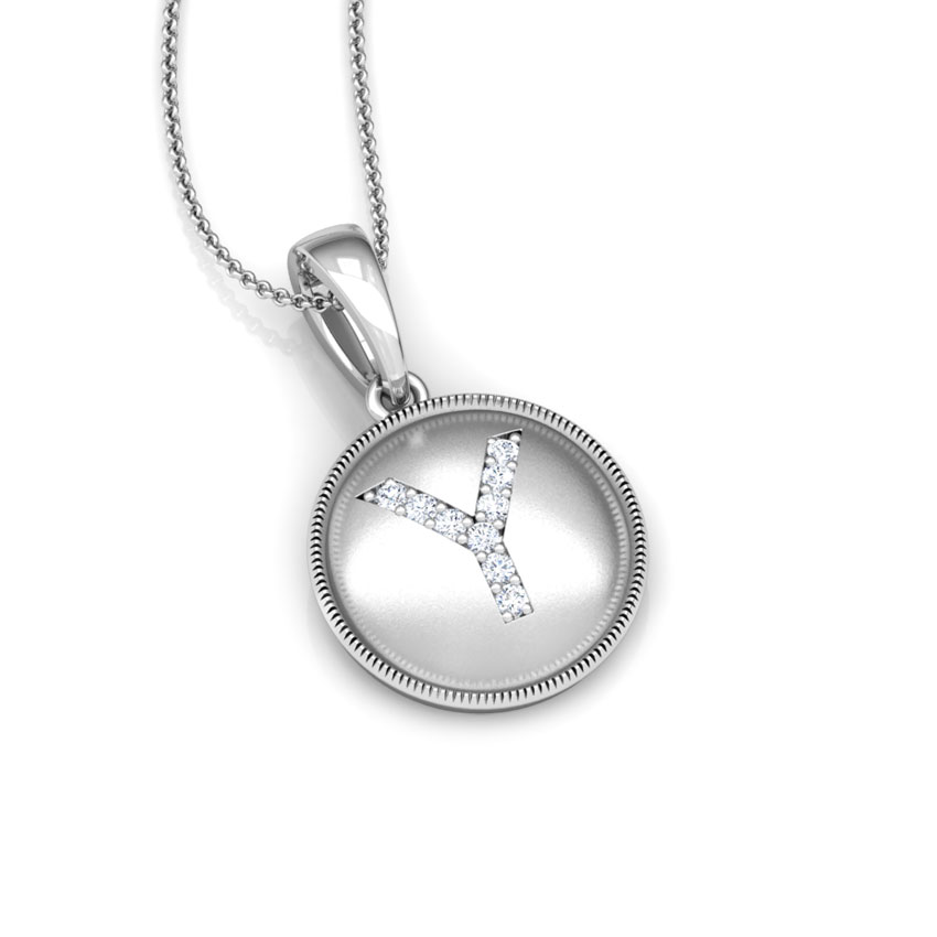 Alphabet Y Diamond Pendant Alphabet Y Diamond Pendant