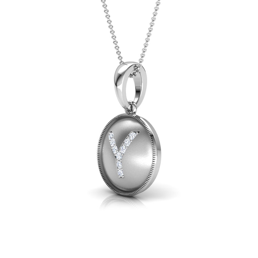 Alphabet Y Diamond Pendant Alphabet Y Diamond Pendant