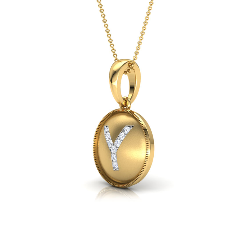 Alphabet Y Diamond Pendant