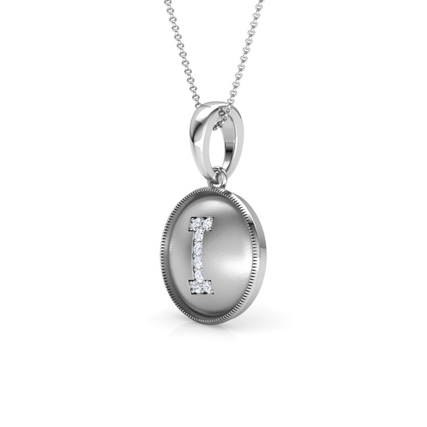 Alphabet I Diamond Pendant Alphabet I Diamond Pendant