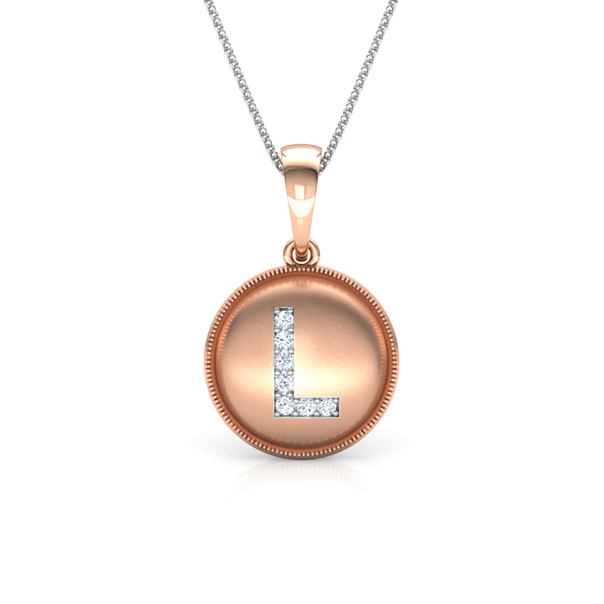 Alphabet L Diamond Pendant Alphabet L Diamond Pendant