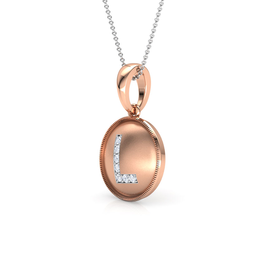 Alphabet L Diamond Pendant Alphabet L Diamond Pendant