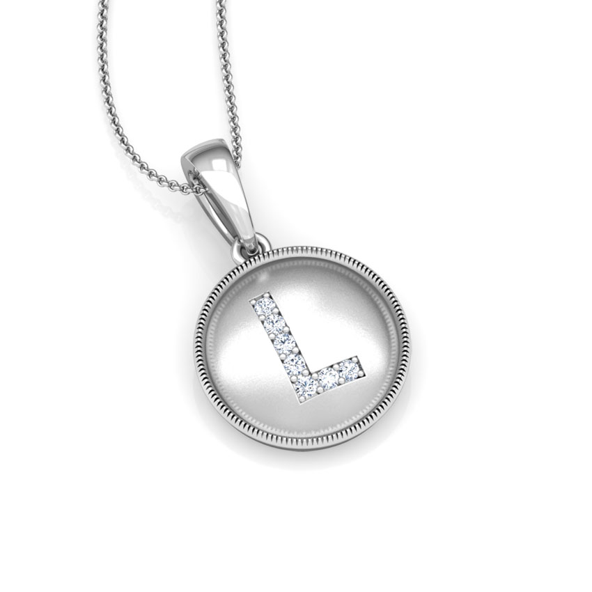 Alphabet L Diamond Pendant Alphabet L Diamond Pendant