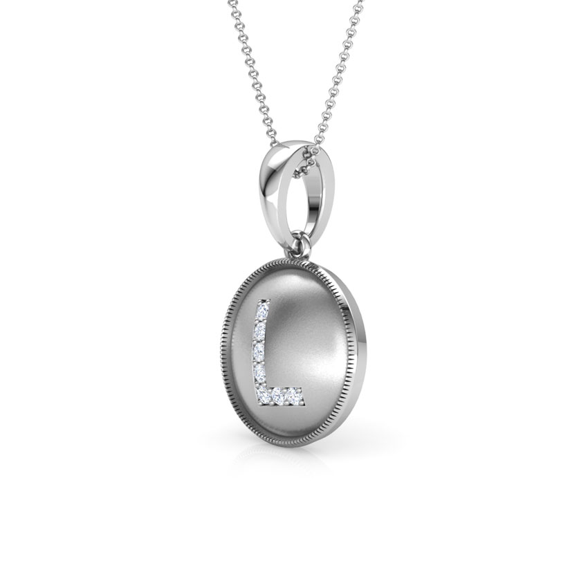 Alphabet L Diamond Pendant Alphabet L Diamond Pendant