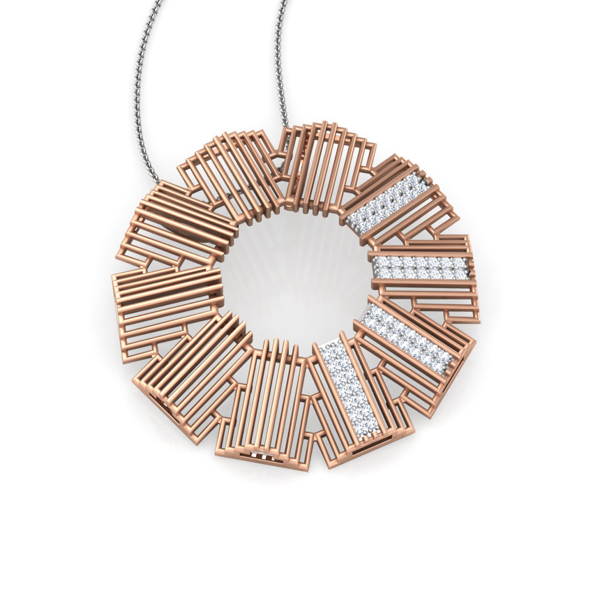 Eros Stepped Circular Diamond Pendant Eros Stepped Circular Diamond Pendant