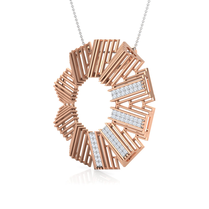Eros Stepped Circular Diamond Pendant Eros Stepped Circular Diamond Pendant