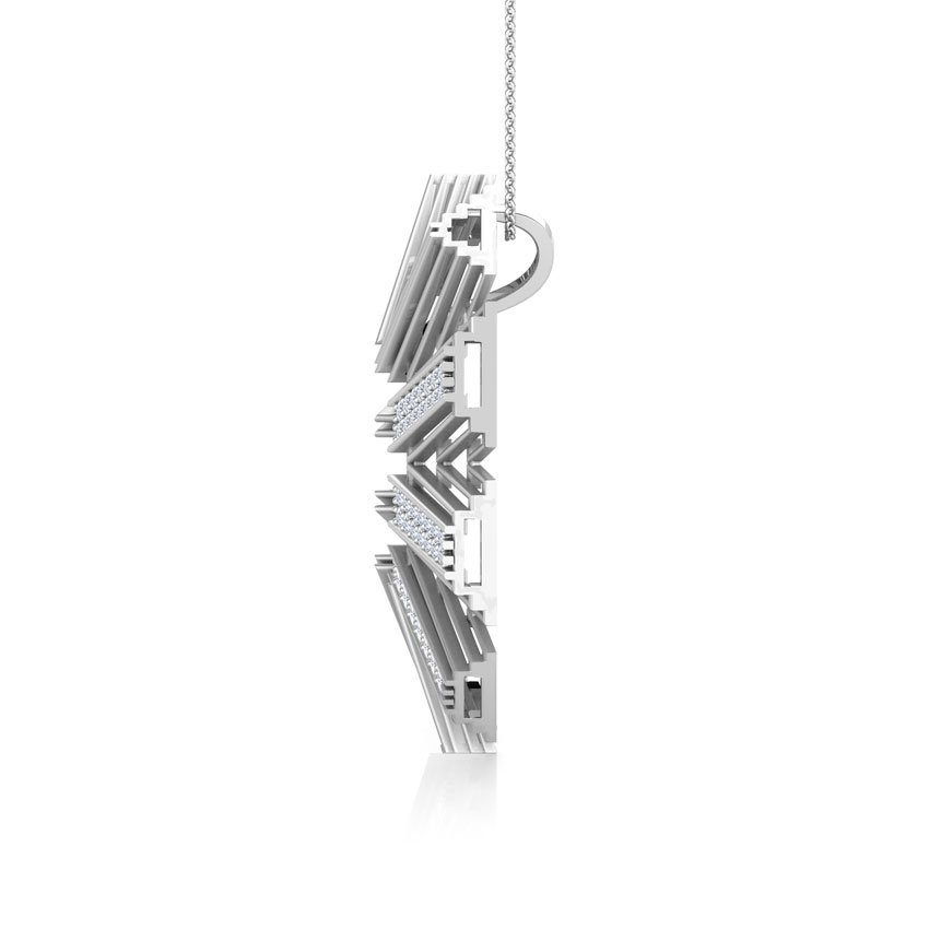 Eros Stepped Circular Diamond Pendant