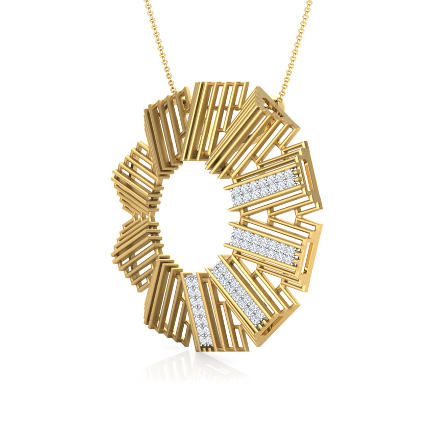 Eros Stepped Circular Diamond Pendant Eros Stepped Circular Diamond Pendant