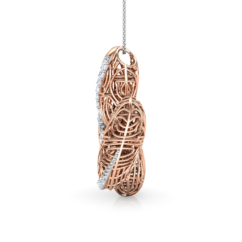 Maple Wood Grain Diamond Pendant Maple Wood Grain Diamond Pendant