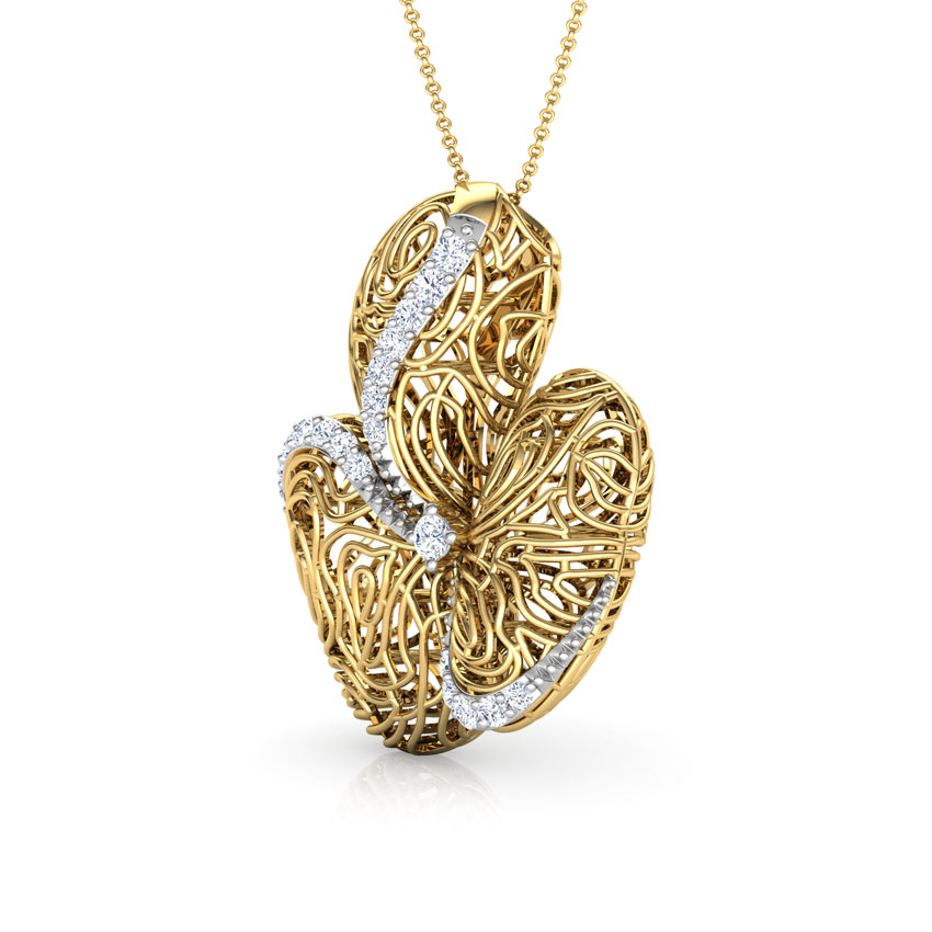 Maple Wood Grain Diamond Pendant Maple Wood Grain Diamond Pendant