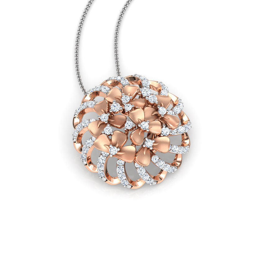 Trillium Floral Diamond Pendant