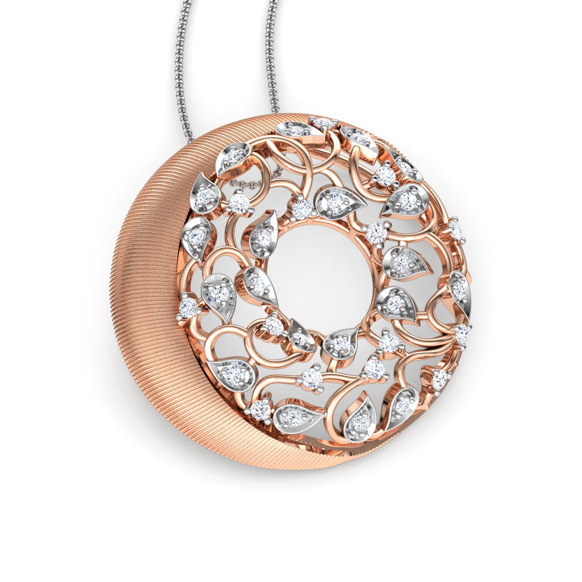 Circular Filigree Brocade Pendant