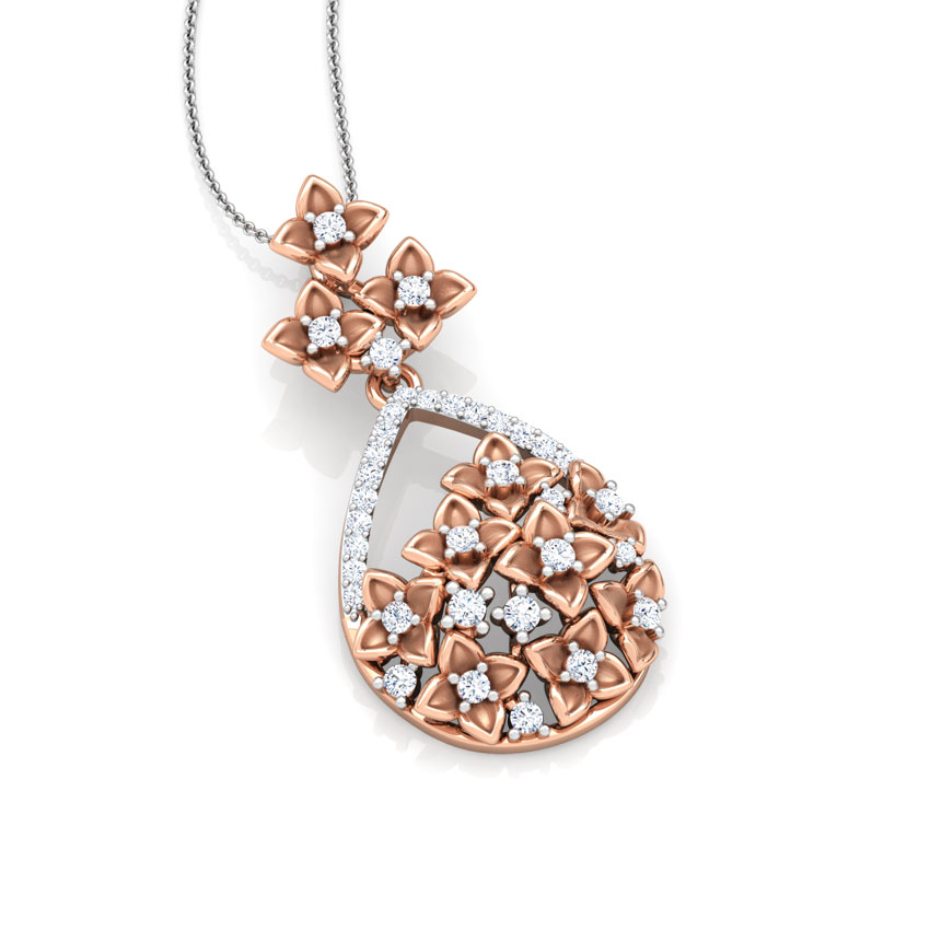Freesia Floral Diamond Pendant