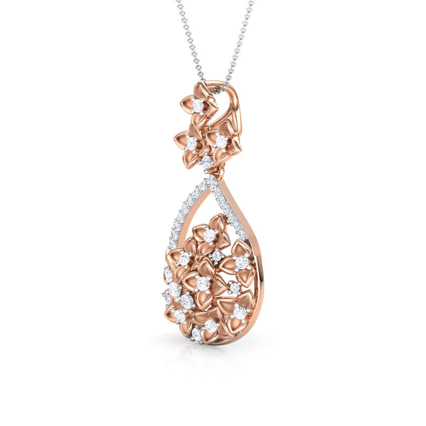 Freesia Floral Diamond Pendant