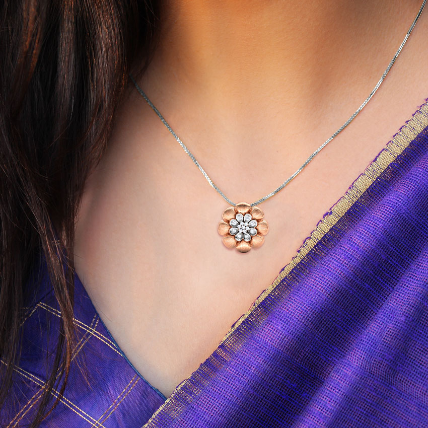 Blooming Brocade Diamond Pendant