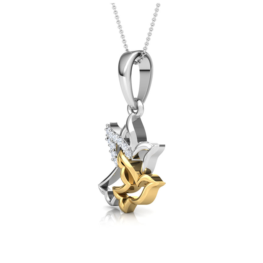 Dove Mother and Daughter Diamond Pendant