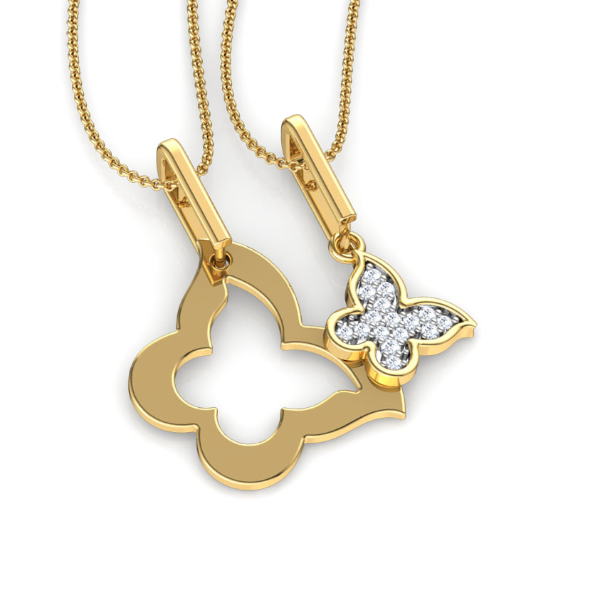 Flutter Mother and Daughter Duo Pendant