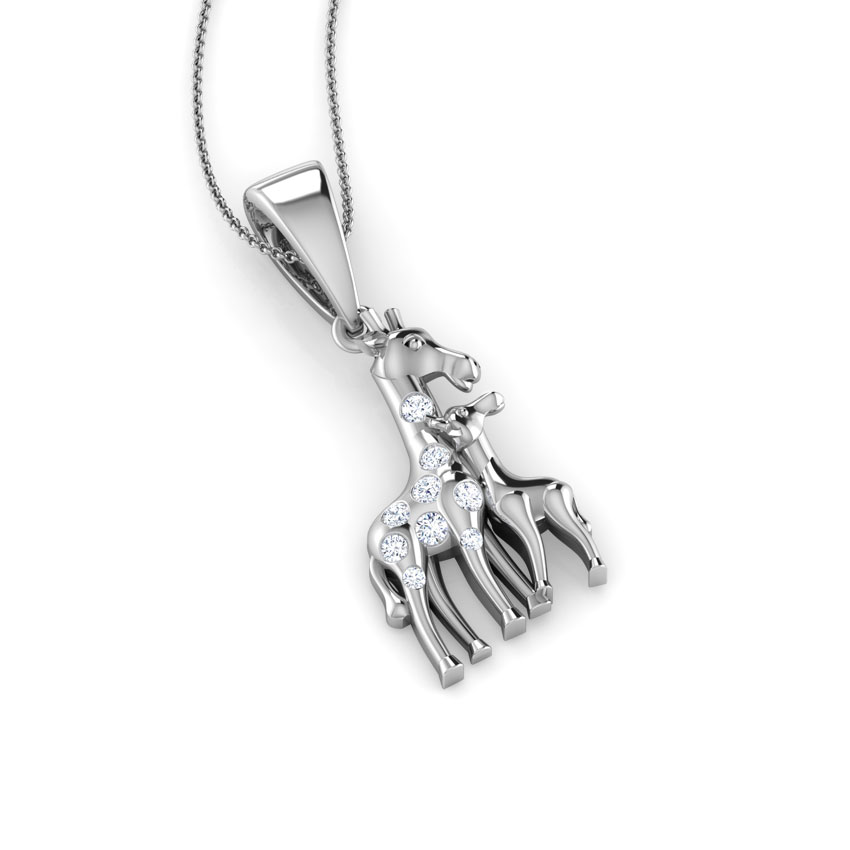 Giraffe Mother and Daughter Pendant