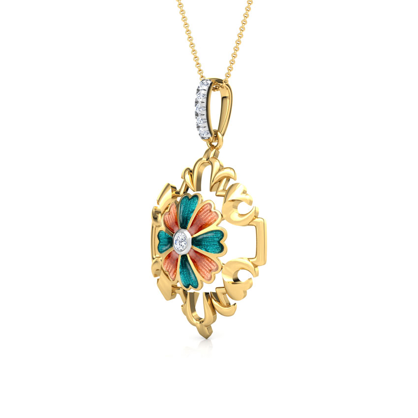 Misbah Floral Diamond Pendant