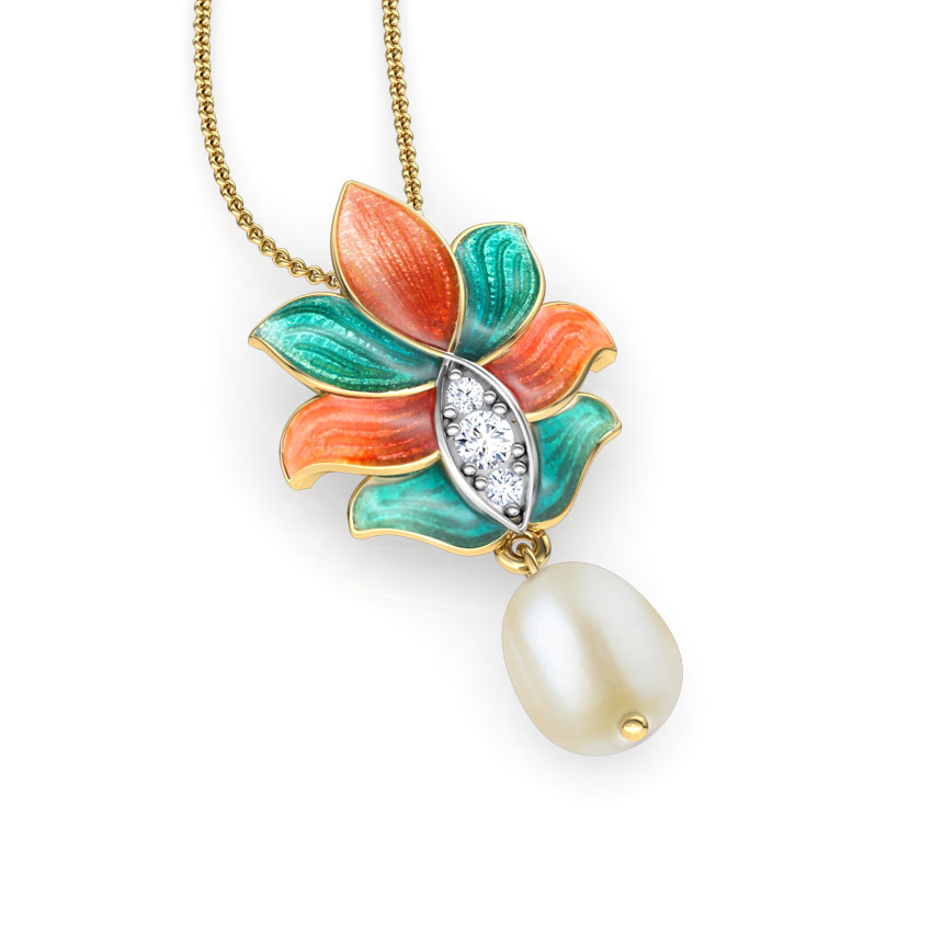 Samira Lotus Pearl Pendant