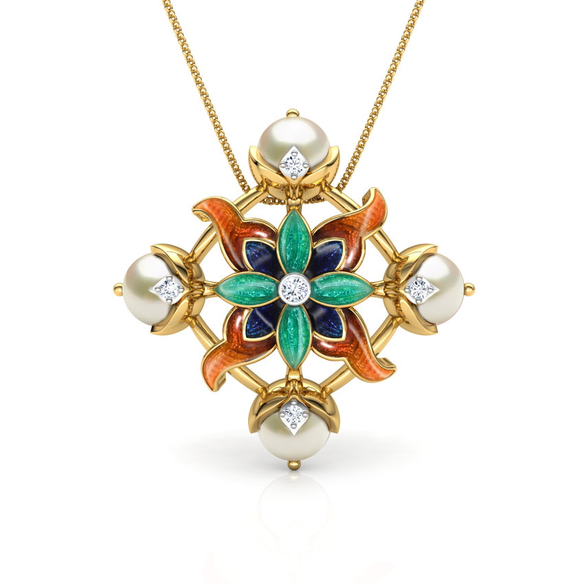 Adah Lily Pearl Pendant | The Kashmir Collection | CaratLane