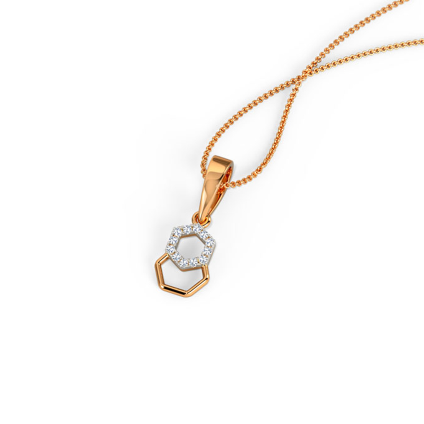 Duo Hex Diamond Pendant