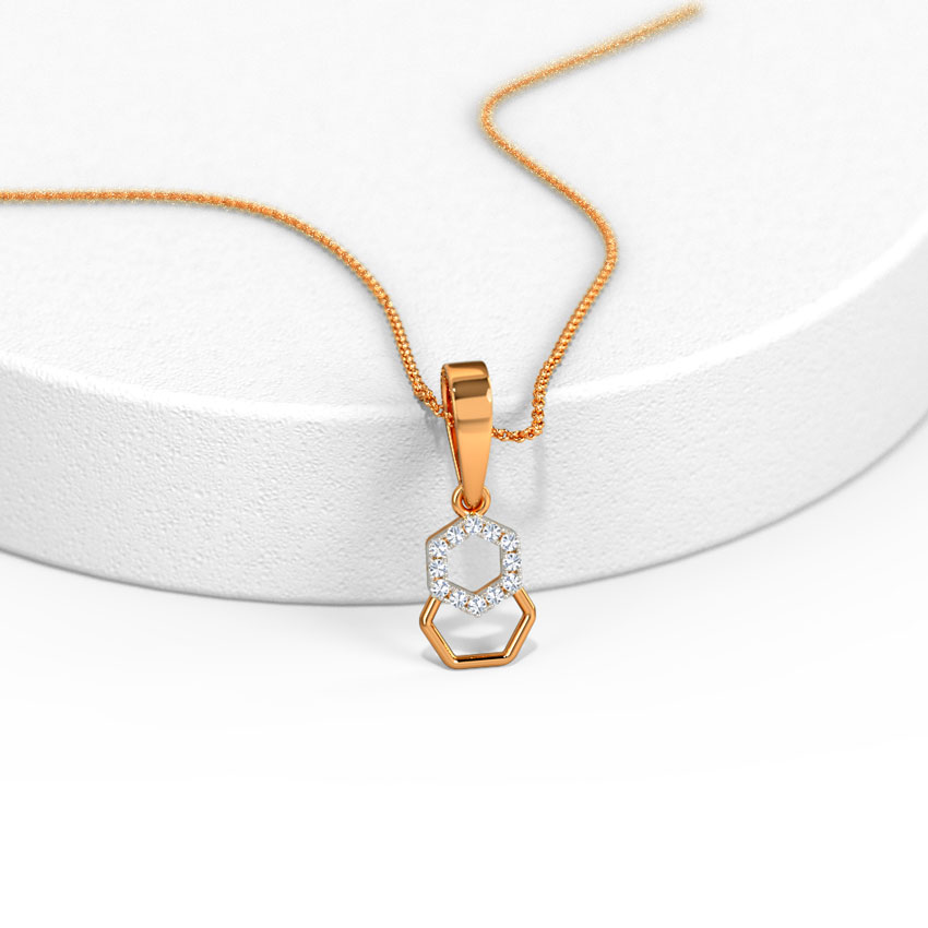 Duo Hex Diamond Pendant