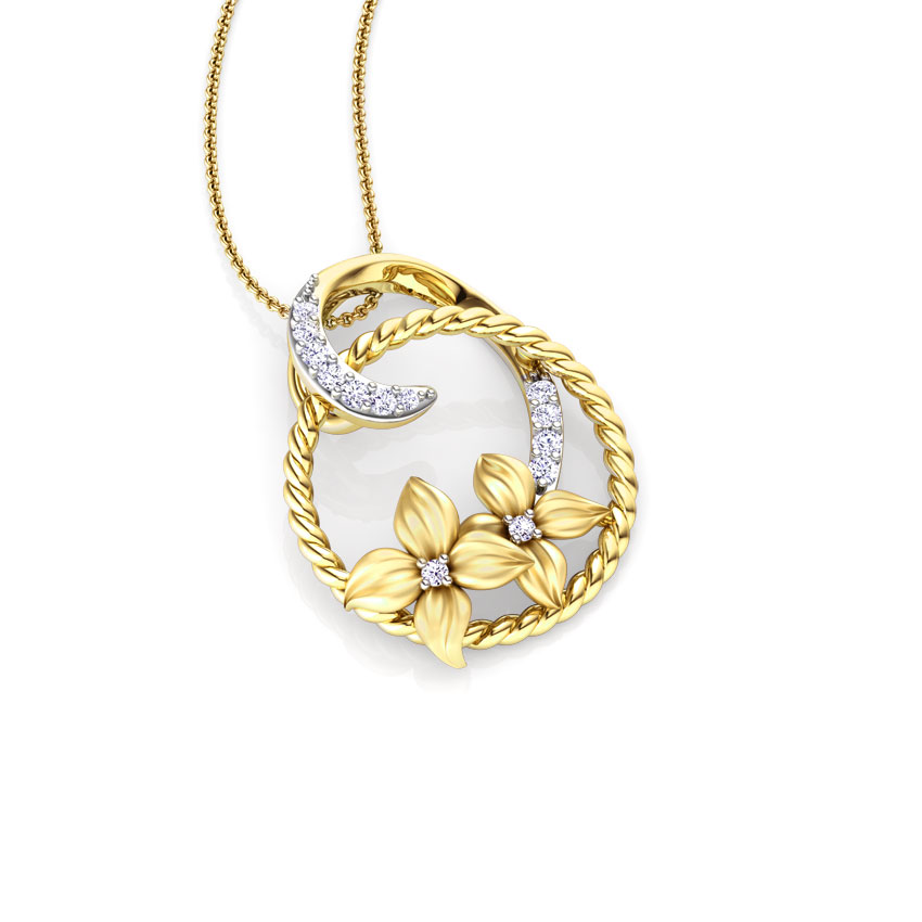 Gaura Floret Diamond Pendant