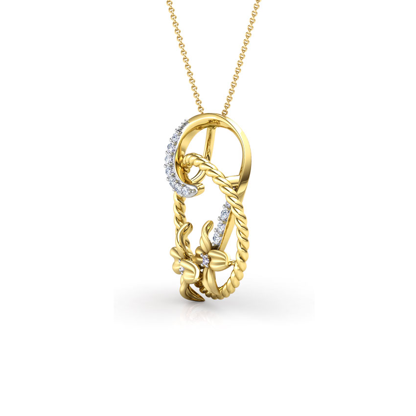Gaura Floret Diamond Pendant