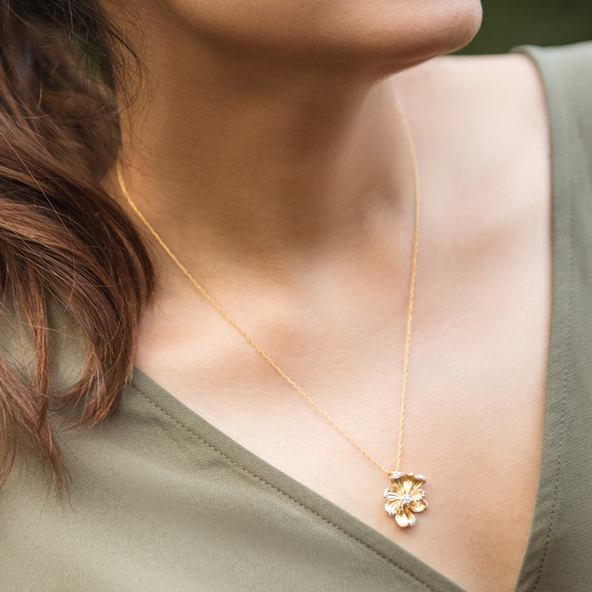 Azalea Diamond Bloom Pendant