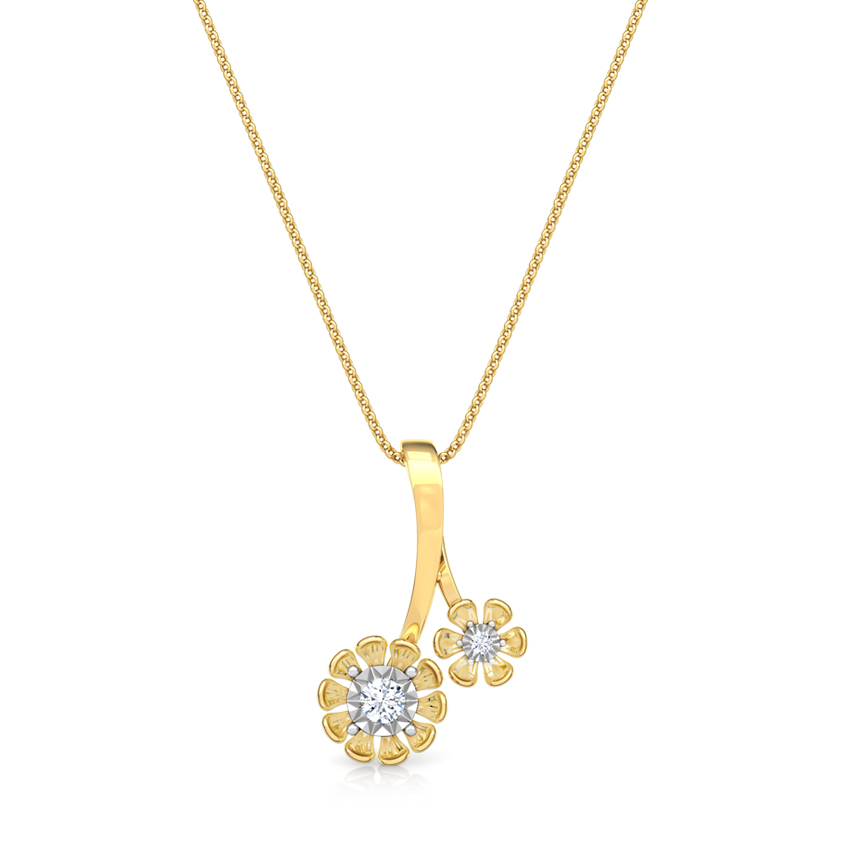 Duo Floret Diamond Pendant