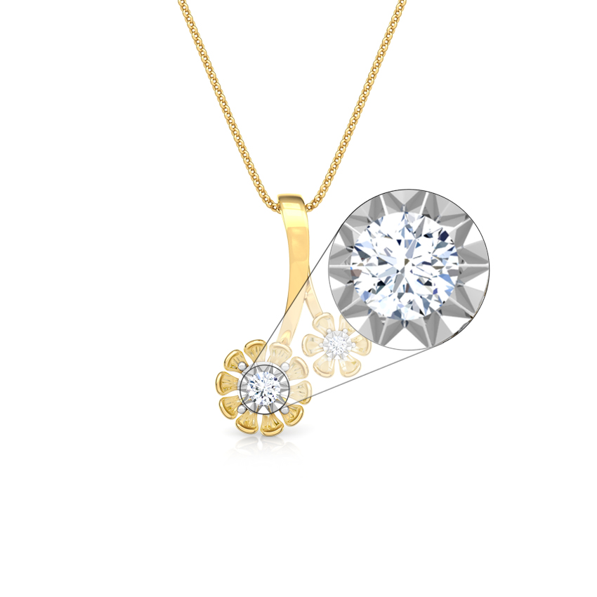 Duo Floret Diamond Pendant