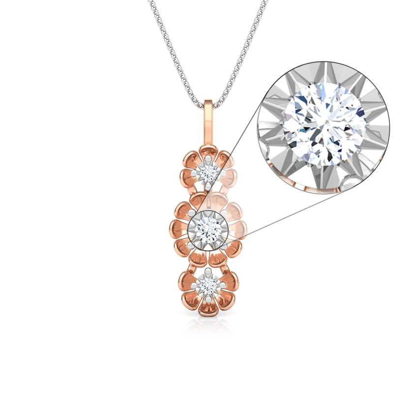 Floral Diamond Miracle Plate Pendant
